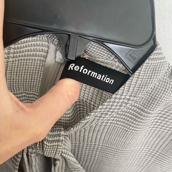 REFORMATION Plaid Mini Dress Cassie - Picture 11 of 14